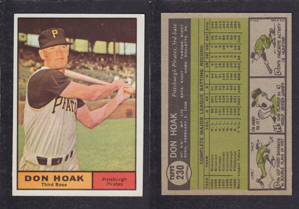 1962  TOPPS BASEBALL CARD #230  D. HOAK photo