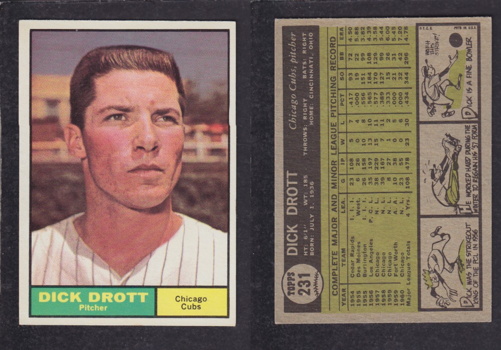 1962  TOPPS BASEBALL CARD #231  D. DROTT photo