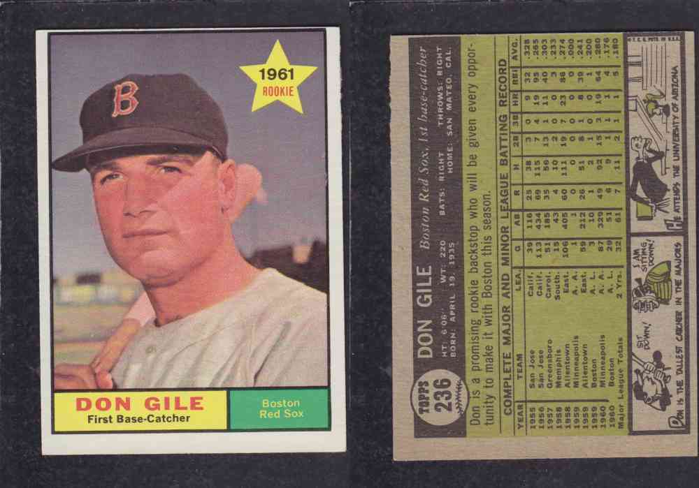 1962  TOPPS BASEBALL CARD #236  D. GILE photo