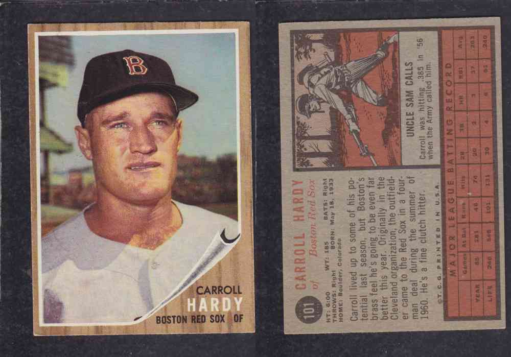 1962  TOPPS BASEBALL CARD #101  C. HARDY photo