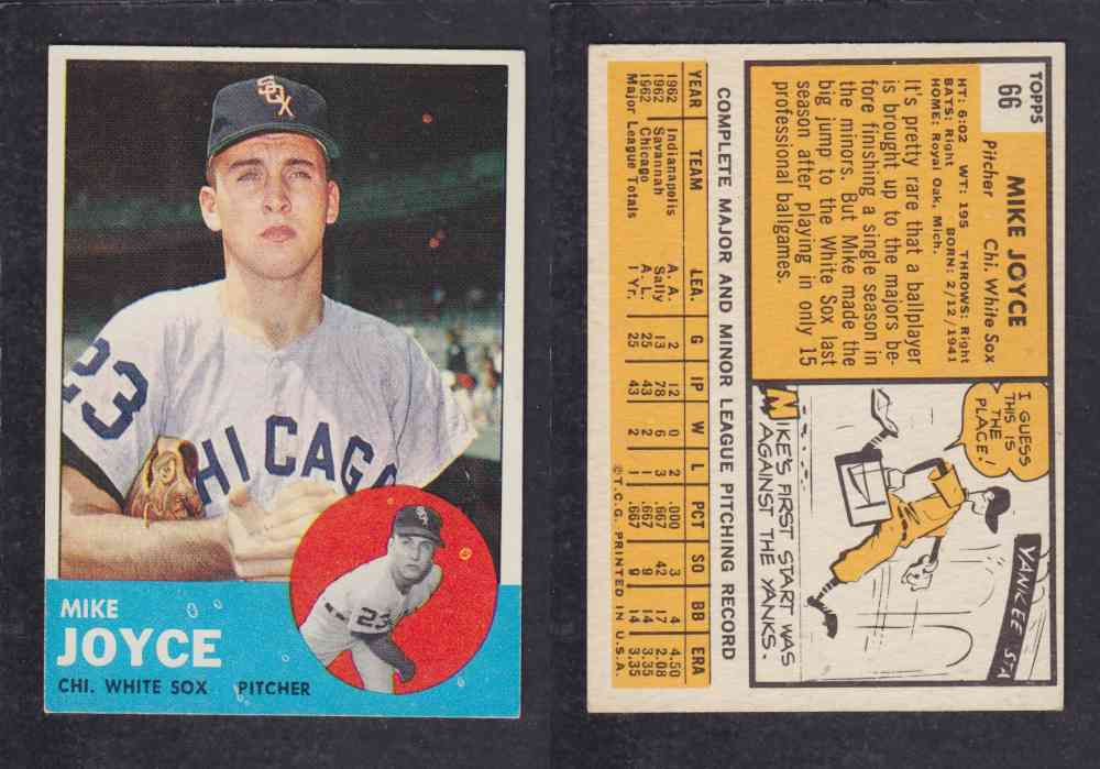 1963  TOPPS BASEBALL CARD  #66  M. JOYCE photo