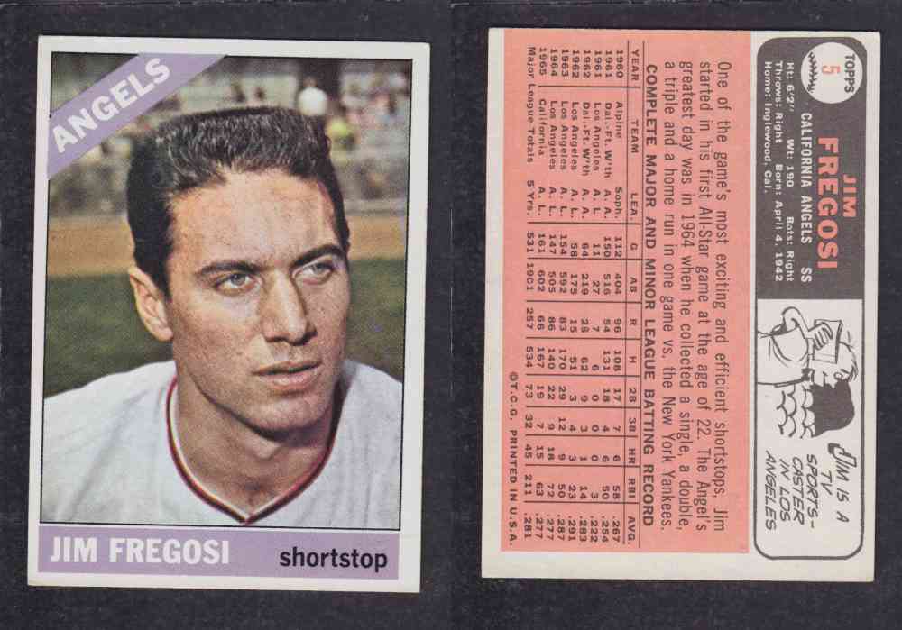 1966  TOPPS BASEBALL CARD  #5  J. FREGOSI photo