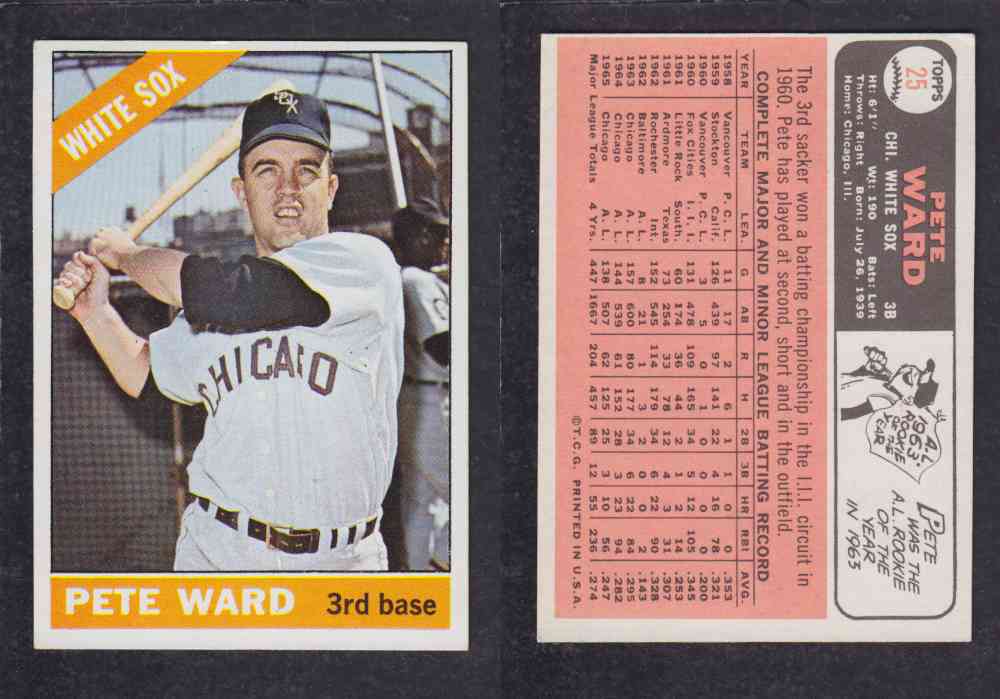 1966  TOPPS BASEBALL CARD  #25  P. WARD photo