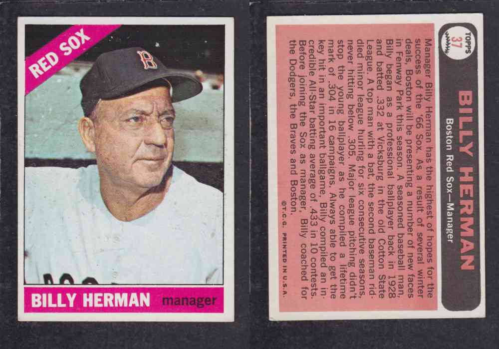 1966  TOPPS BASEBALL CARD  #37  B. HERMAN photo