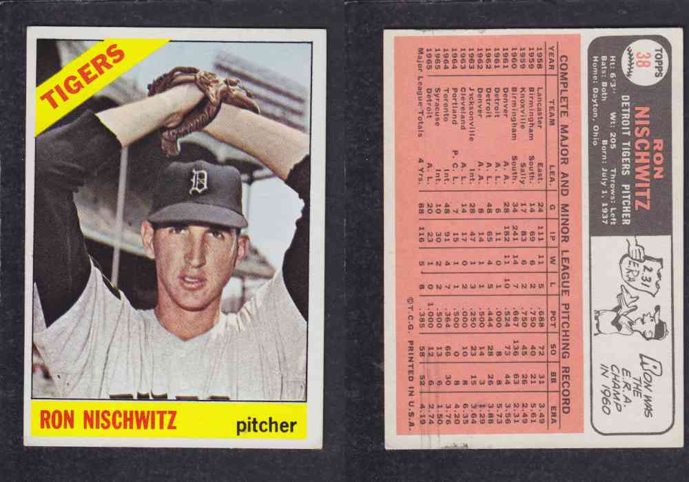 1966  TOPPS BASEBALL CARD  #38  R. NISCHWITZ photo