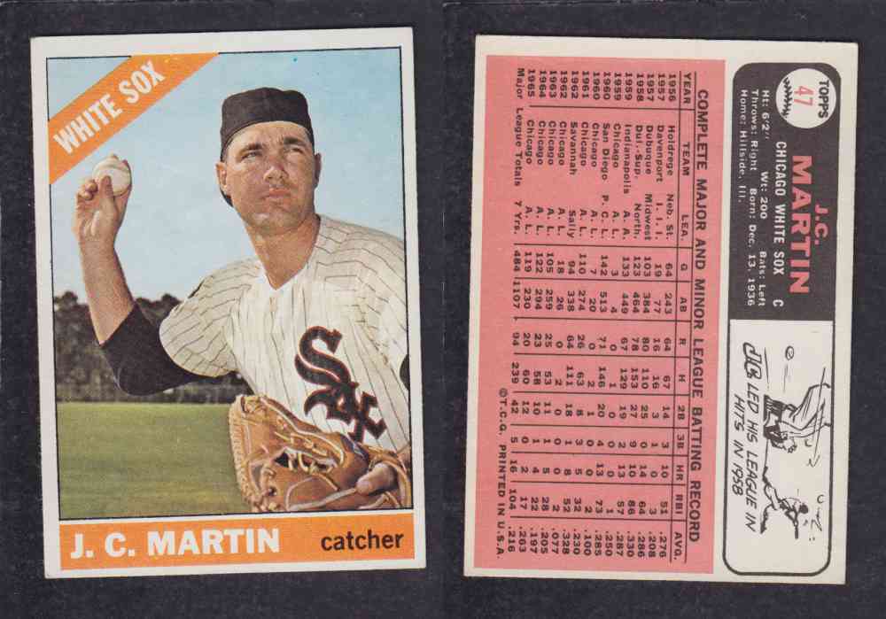 1966  TOPPS BASEBALL CARD  #47  J. C. MARTIN photo