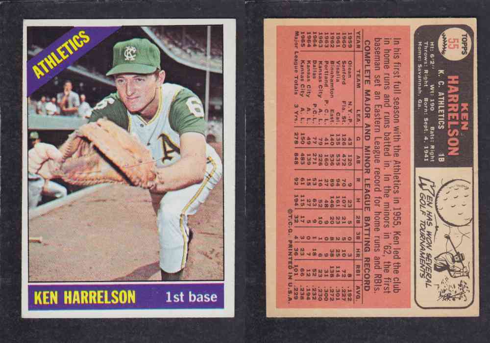 1966  TOPPS BASEBALL CARD  #55  K. HARRELSON photo