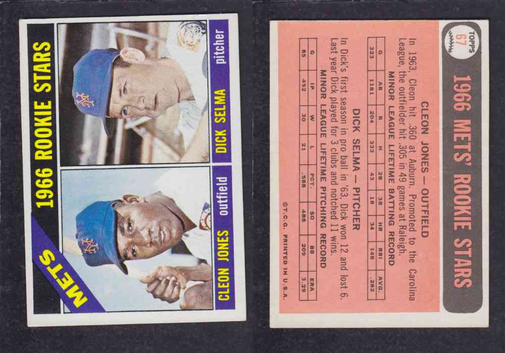 1966  TOPPS BASEBALL CARD  #67  METS`ROOKIE STARS photo