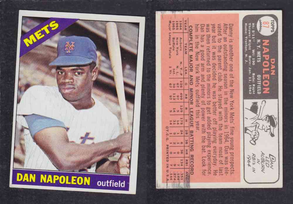 1966  TOPPS BASEBALL CARD  #87  D. NAPOLEON photo