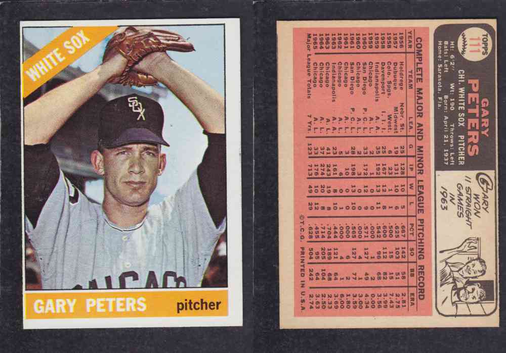 1966  TOPPS BASEBALL CARD  #111  G. PETERS photo