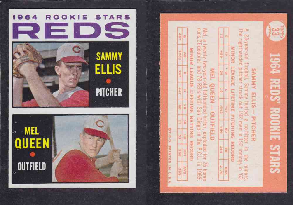 1964  TOPPS BASEBALL CARD  #33  REDS' ROOKIE STARS photo