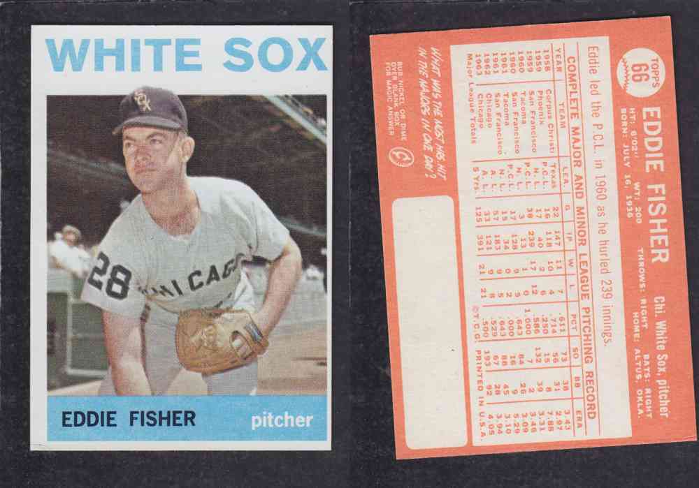 1964  TOPPS BASEBALL CARD  #66  E. FISHER photo