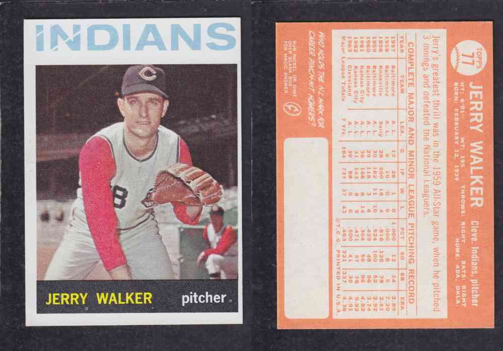 1964  TOPPS BASEBALL CARD  #77  J. WALKER photo