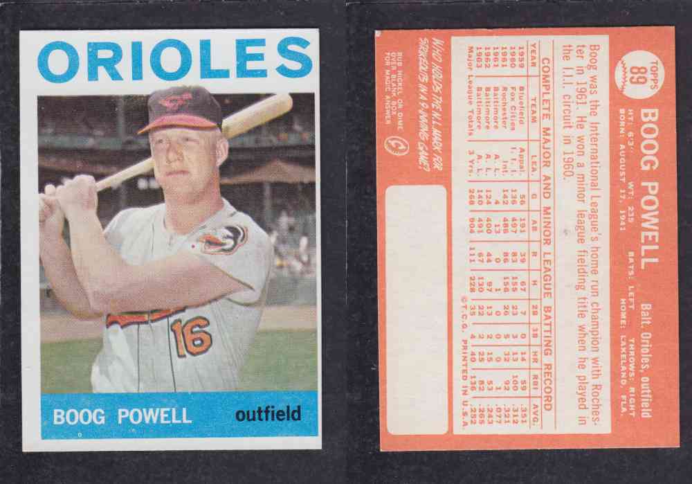 1964  TOPPS BASEBALL CARD  #89  B. POWELL photo