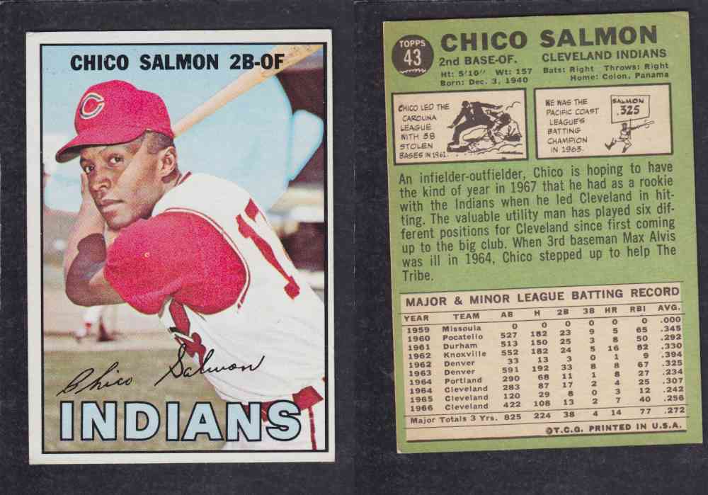 1967   TOPPS BASEBALL CARD  #43  C. SALMON photo