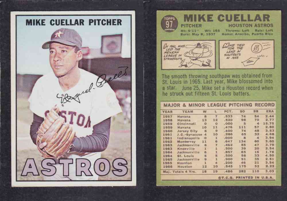 1967   TOPPS BASEBALL CARD  #97  M. CUELLAR photo