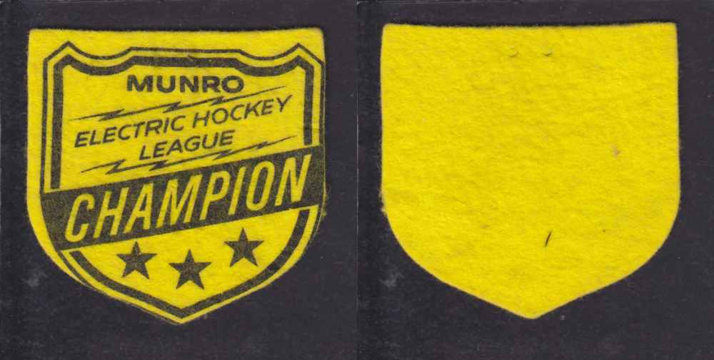 1940`S  MUNRO ELECTRIC HOCKEY LEAGUE CAHMPION PATCH photo