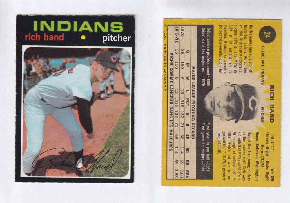 1971 O-PEE-CHEE BASEBALL CARDS #24  R. HAND photo