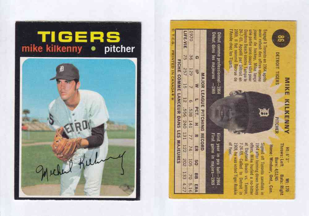 1971 O-PEE-CHEE BASEBALL CARDS #86  M. KILKENNY photo