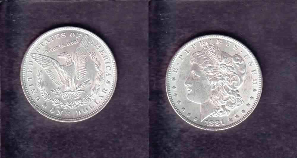1881 UNITED STATES 1$ .800 MORGAN DOLLAR photo