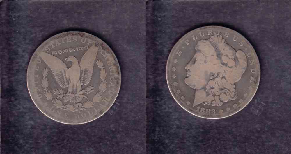1883-S UNITED STATES 1$ .800 MORGAN DOLLAR photo 1883-S UNITED STATES 1$ .800 MORGAN DOLLAR photo