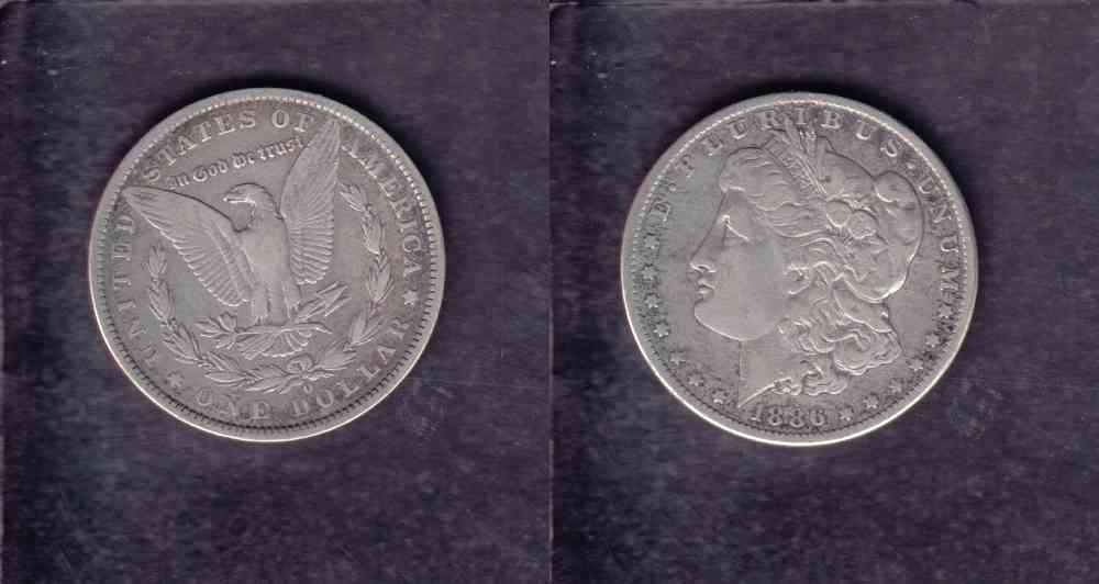 1886-O UNITED STATES 1$ .800 MORGAN DOLLAR photo