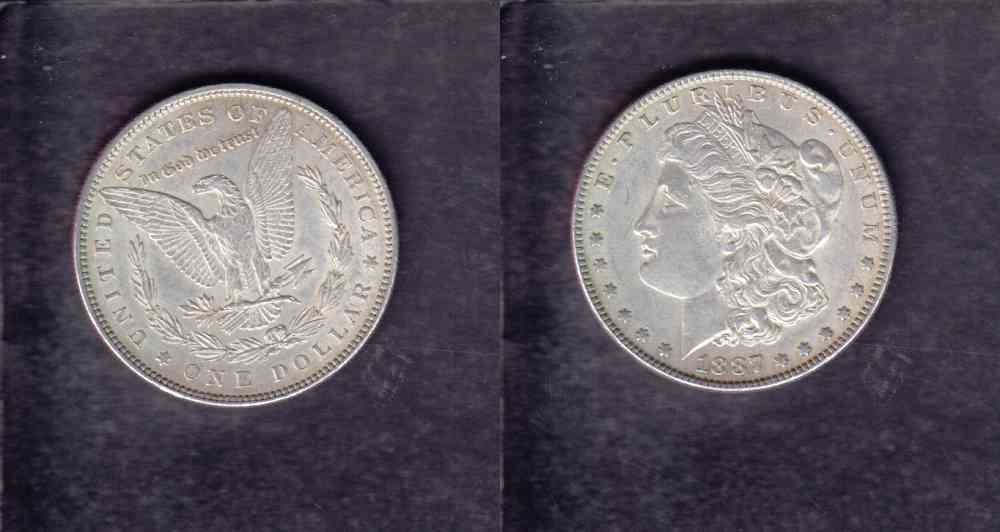 1887 UNITED STATES 1$ .800 MORGAN DOLLAR photo