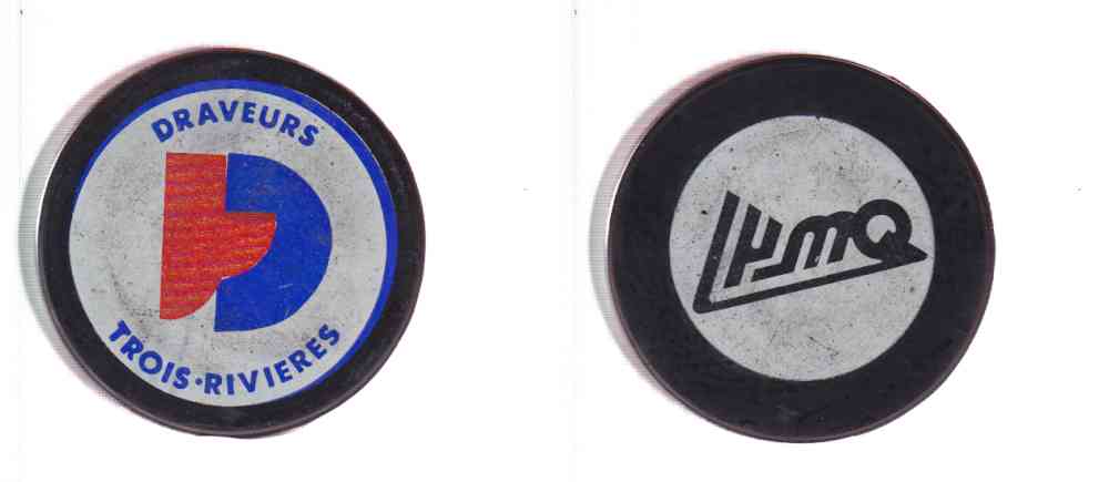1980-84 V4 VICEROY TROIS-RIVIERES DRAVEURS GAME PUCK photo