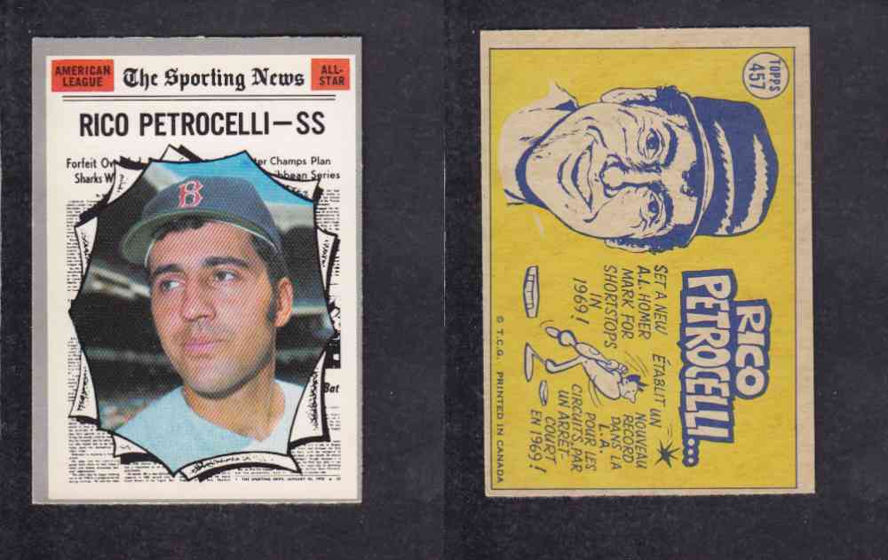 1970 O-PEE-CHEE BASEBALL CARD #457 R. PETROCELLI-SS photo