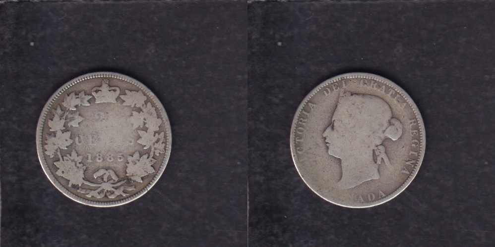 1885 CANADA 0.25$ CENTS SILVER COIN photo 1885 CANADA 0.25$ CENTS SILVER COIN photo