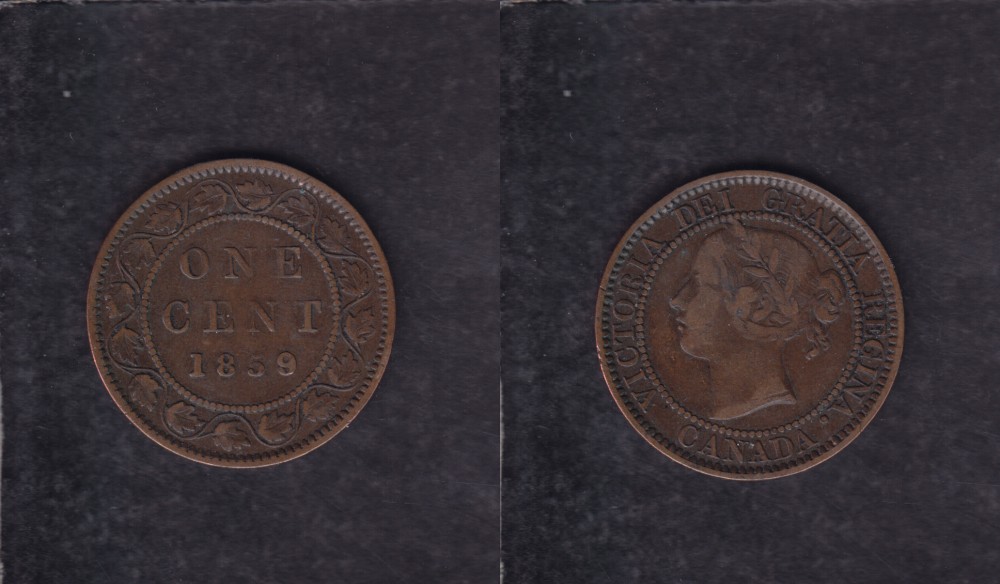 1859 CANADA 1 CENT COIN photo 1859 CANADA 1 CENT COIN photo