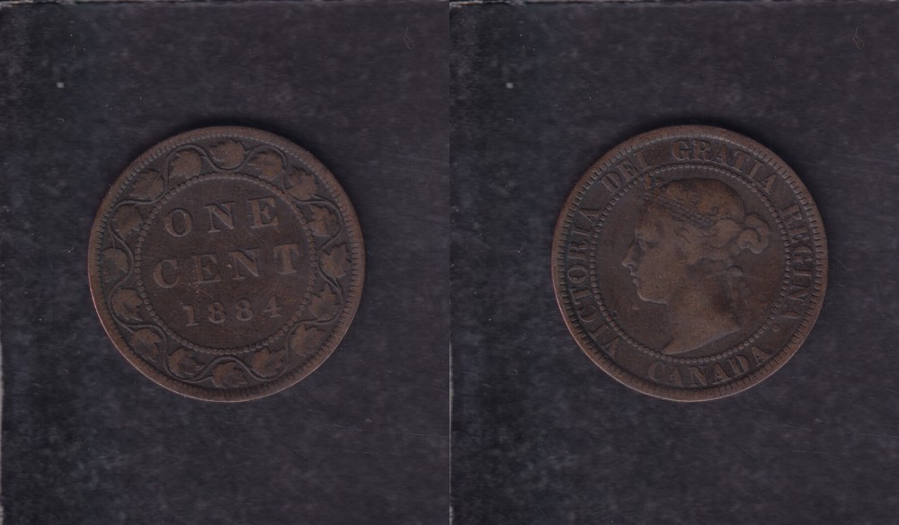 1884 CANADA 1 CENT COIN photo 1884 CANADA 1 CENT COIN photo