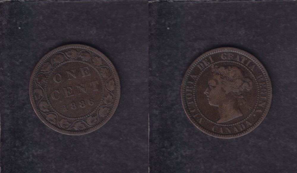 1886 CANADA 1 CENT COIN photo 1886 CANADA 1 CENT COIN photo