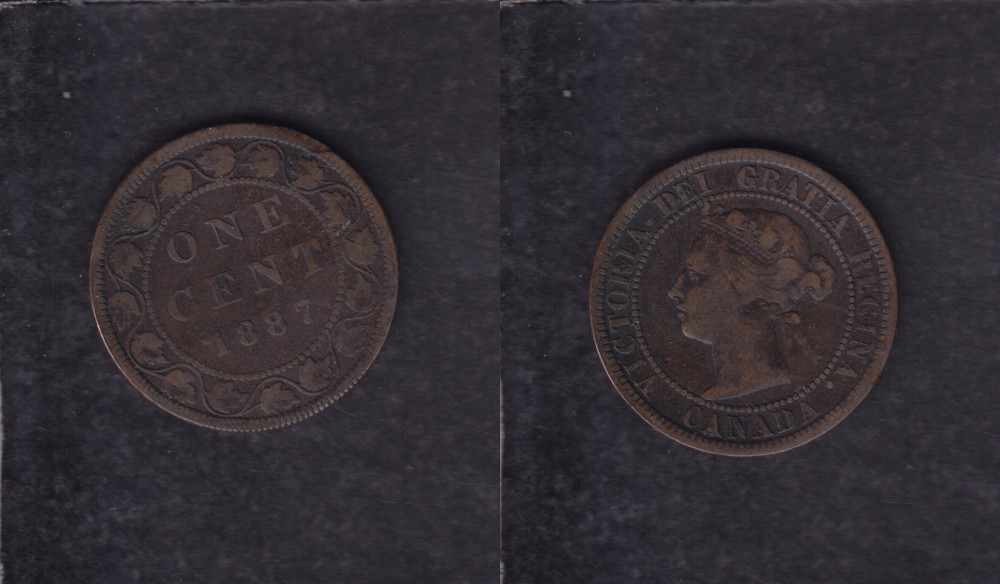 1887 CANADA 1 CENT COIN photo 1887 CANADA 1 CENT COIN photo