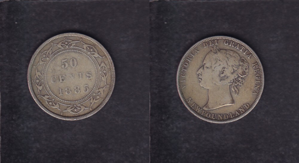 1885 CANADA NEWFOUNDLAND 0.50$ CENTS SILVER COIN photo 1885 CANADA NEWFOUNDLAND 0.50$ CENTS SILVER COIN photo