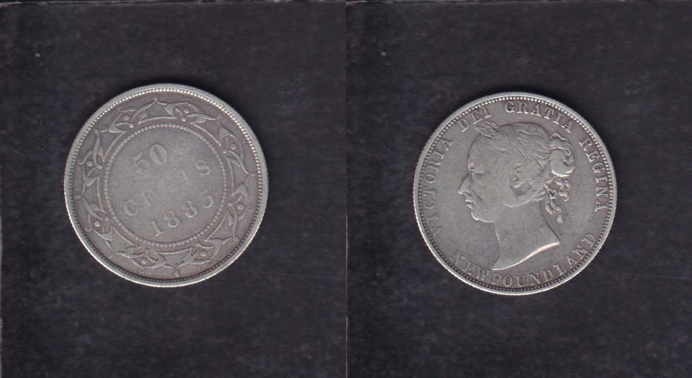 1885 CANADA NEWFOUNDLAND 0.50$ CENTS SILVER COIN photo 1885 CANADA NEWFOUNDLAND 0.50$ CENTS SILVER COIN photo