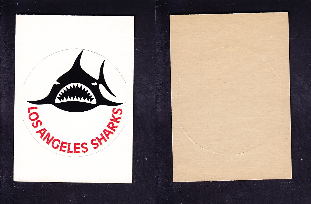 1972-73 O-P-C WHA TEAM EMBLEM LOS ANGELES SHARKS photo