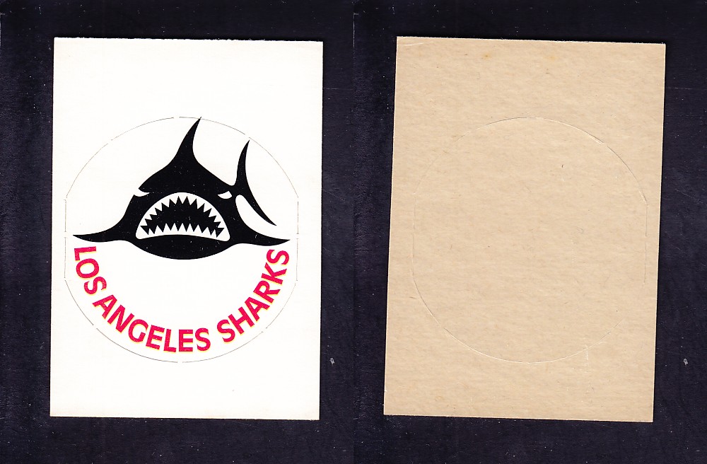 1972-73 O-P-C WHA TEAM EMBLEM LOS ANGELES SHARKS photo