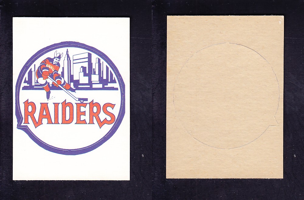 1972-73 O-P-C WHA TEAM EMBLEM NEW YORK RAIDERS photo