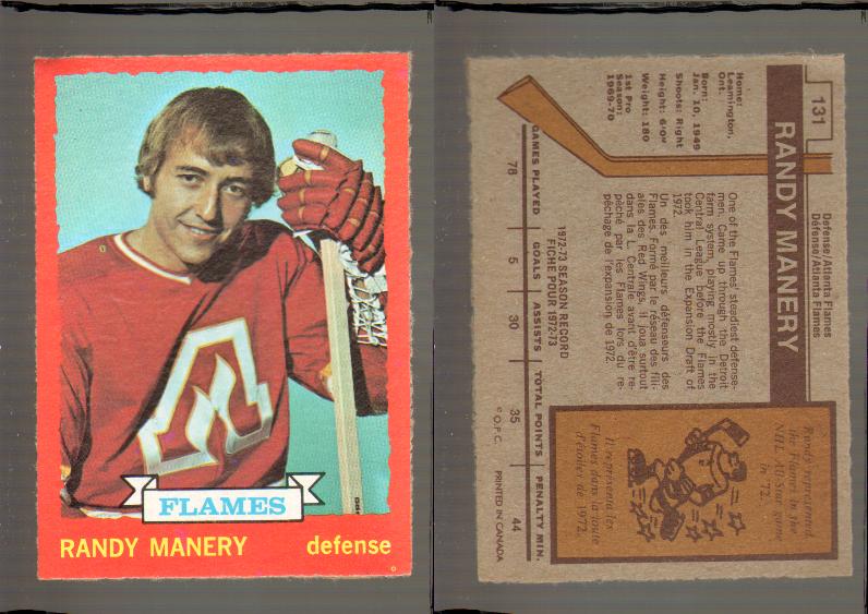 1973-74 O-PEE-CHEE CARD #131 R. MANERY photo