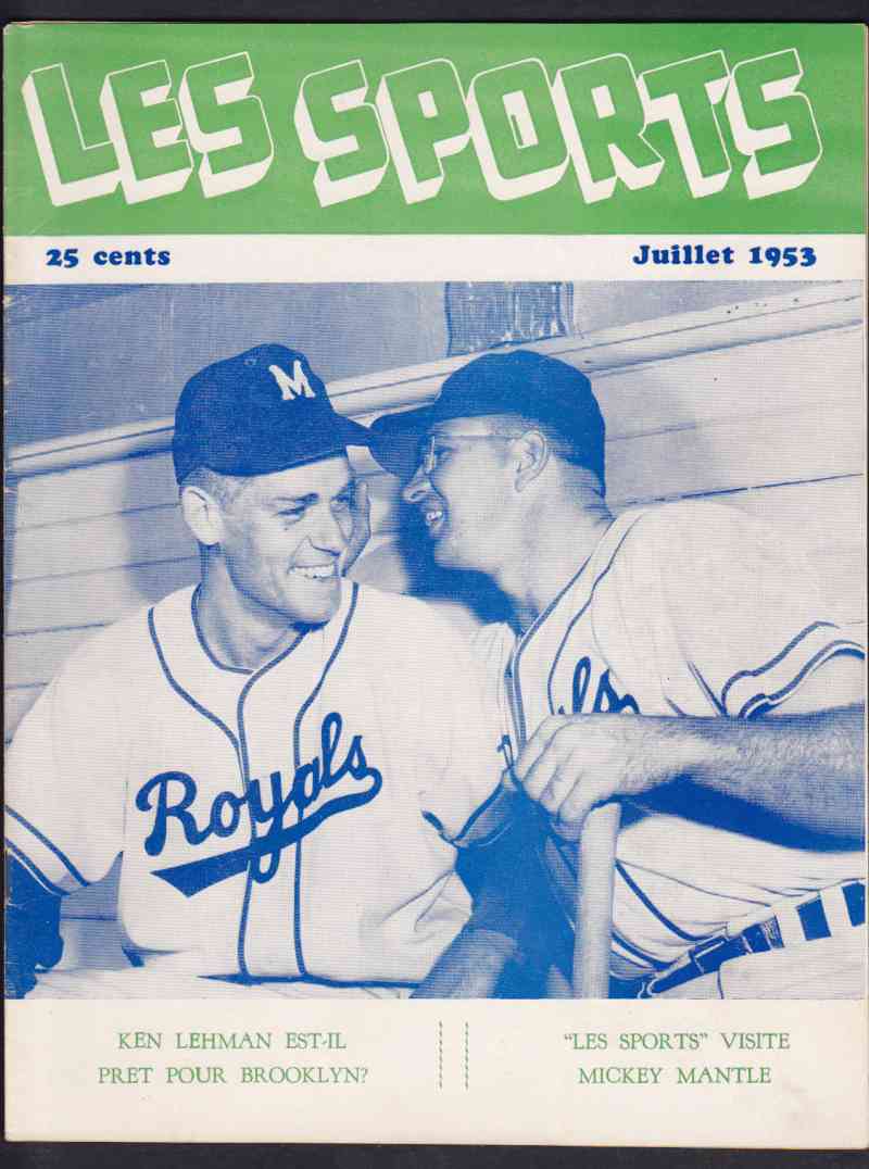 1953 LES SPORTS FULL MAGAZINE K.LEHMAN ON COVER photo