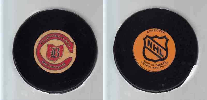 1975-83 NHL VICEROY CLEVELAND BARONS GAME PUCK photo