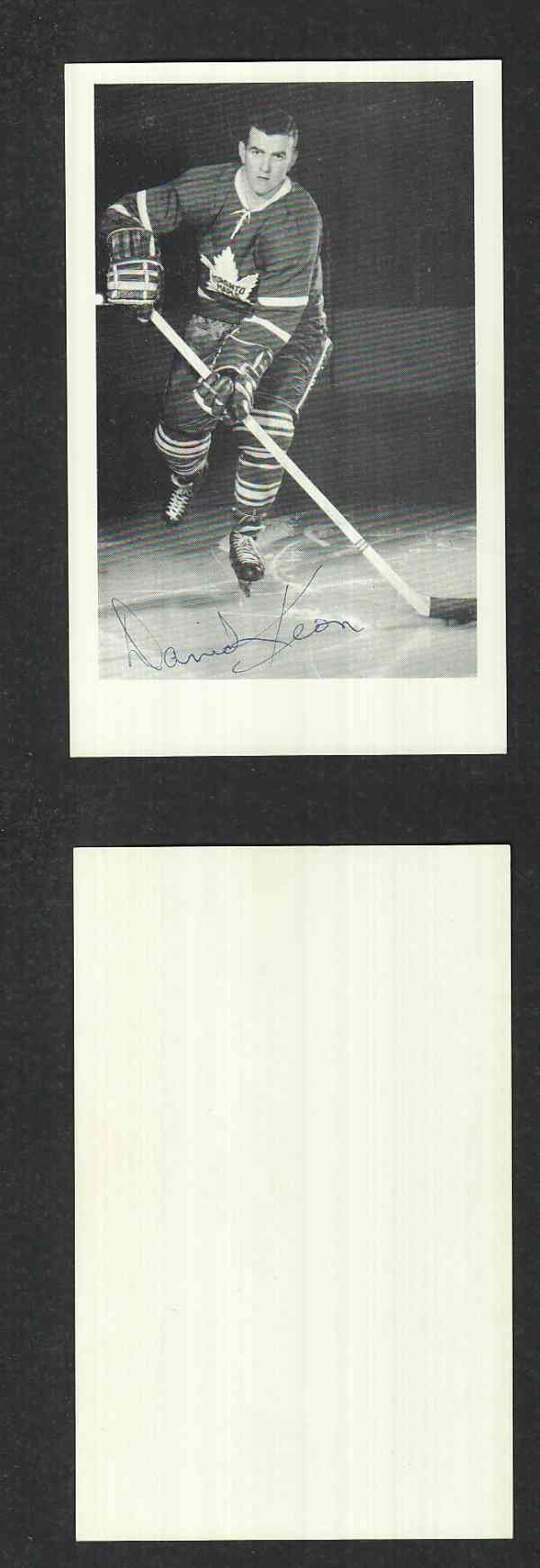 1960'S TORONTO MAPLE LEAFS D. KEON POST CARD AUTOGRAPHED photo