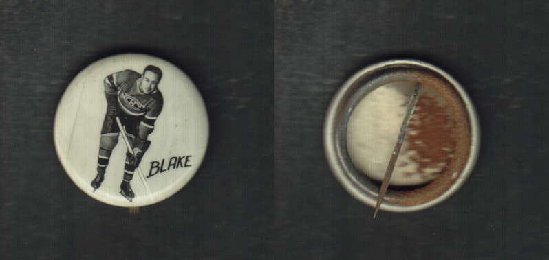 1948 KELLOGG'S PEP CEREAL MONTREAL CANADIENS T. BLAKE PIN BACK BUTTON photo
