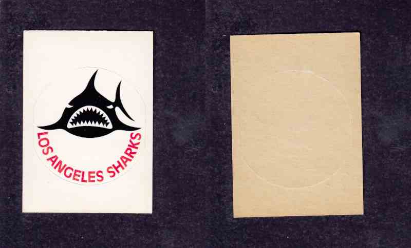 1972-73 O-P-C WHA TEAM EMBLEM LOS ANGELES SHARKS photo