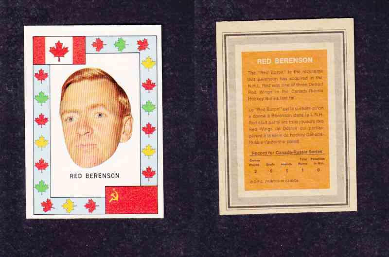 1972-73 O-P-C TEAM CANADA R. BERENSON photo