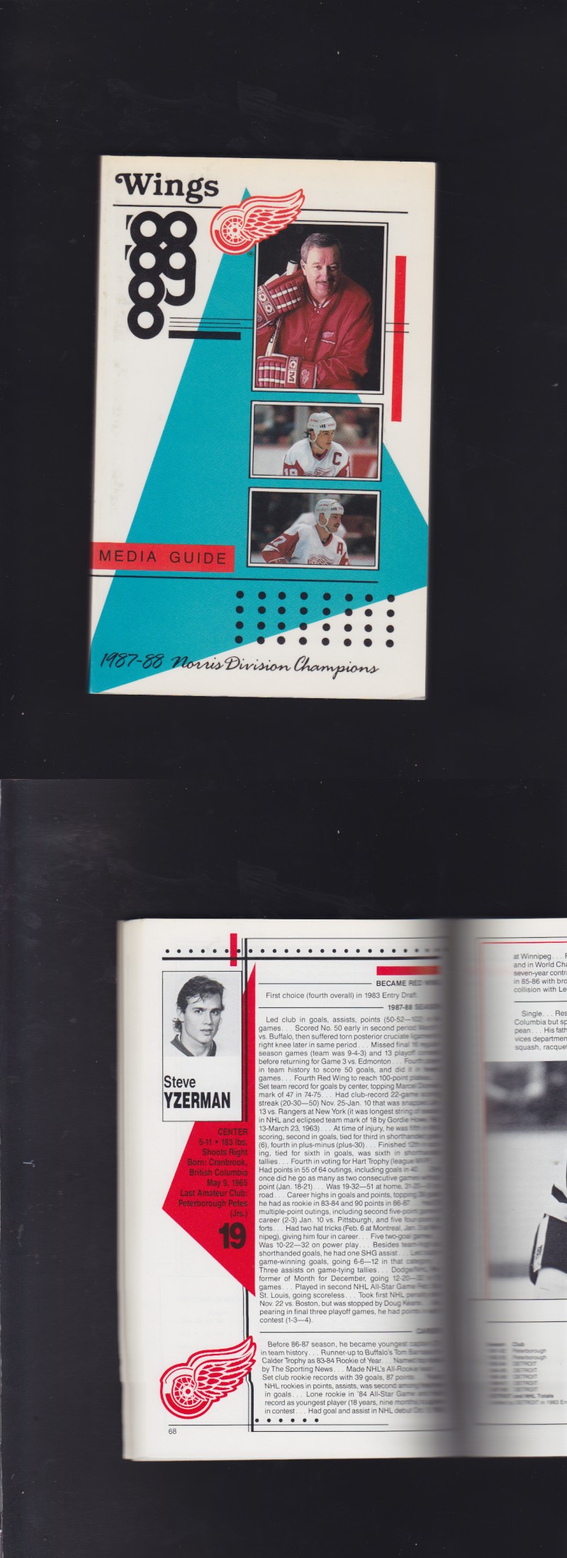 1988-89 DETROIT RED WINGS YEARBOOK photo
