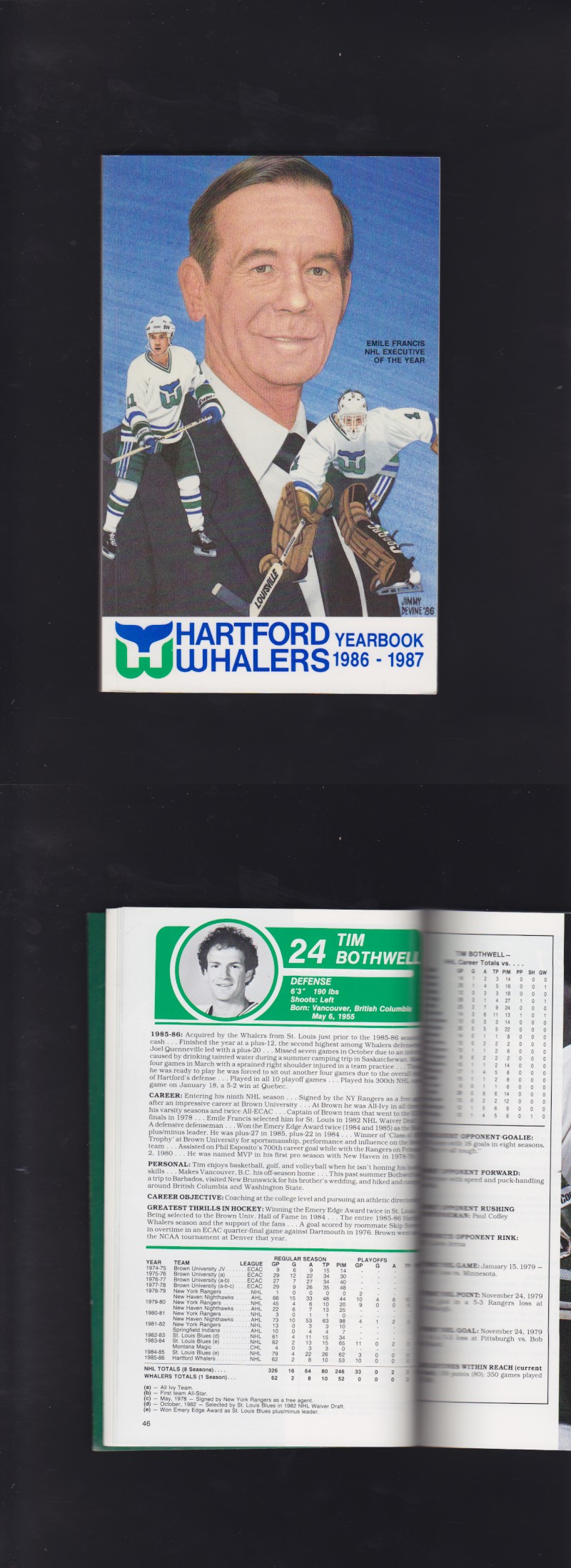 1986-87 HARTFORD WHALERS YEARBOOK photo