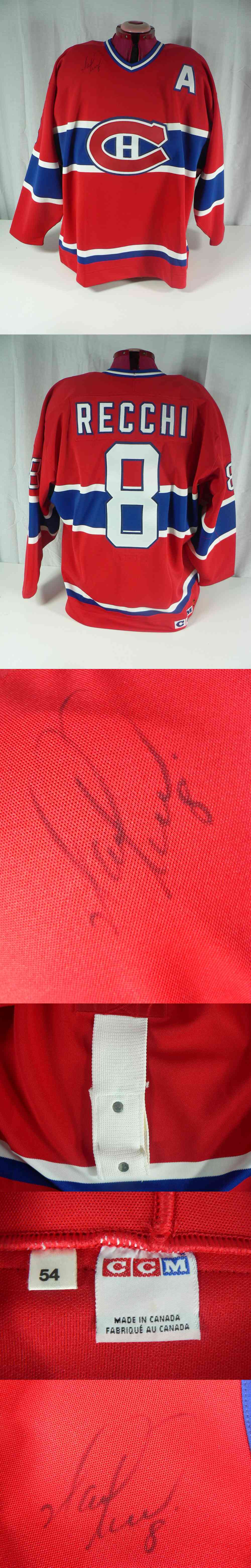 1990'S MONTREAL CANADIENS M. RECCHI AUTOGRAPHED GAME JERSEY photo