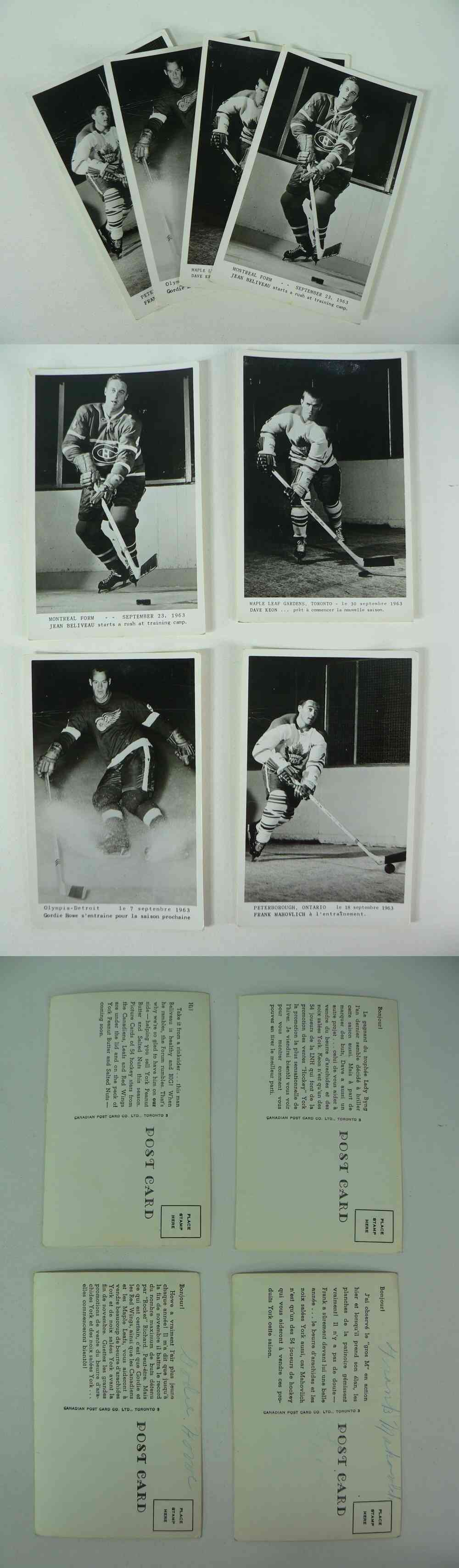1963-64 YORK PREMINIUM POST CARD FULL SET 4/4 photo